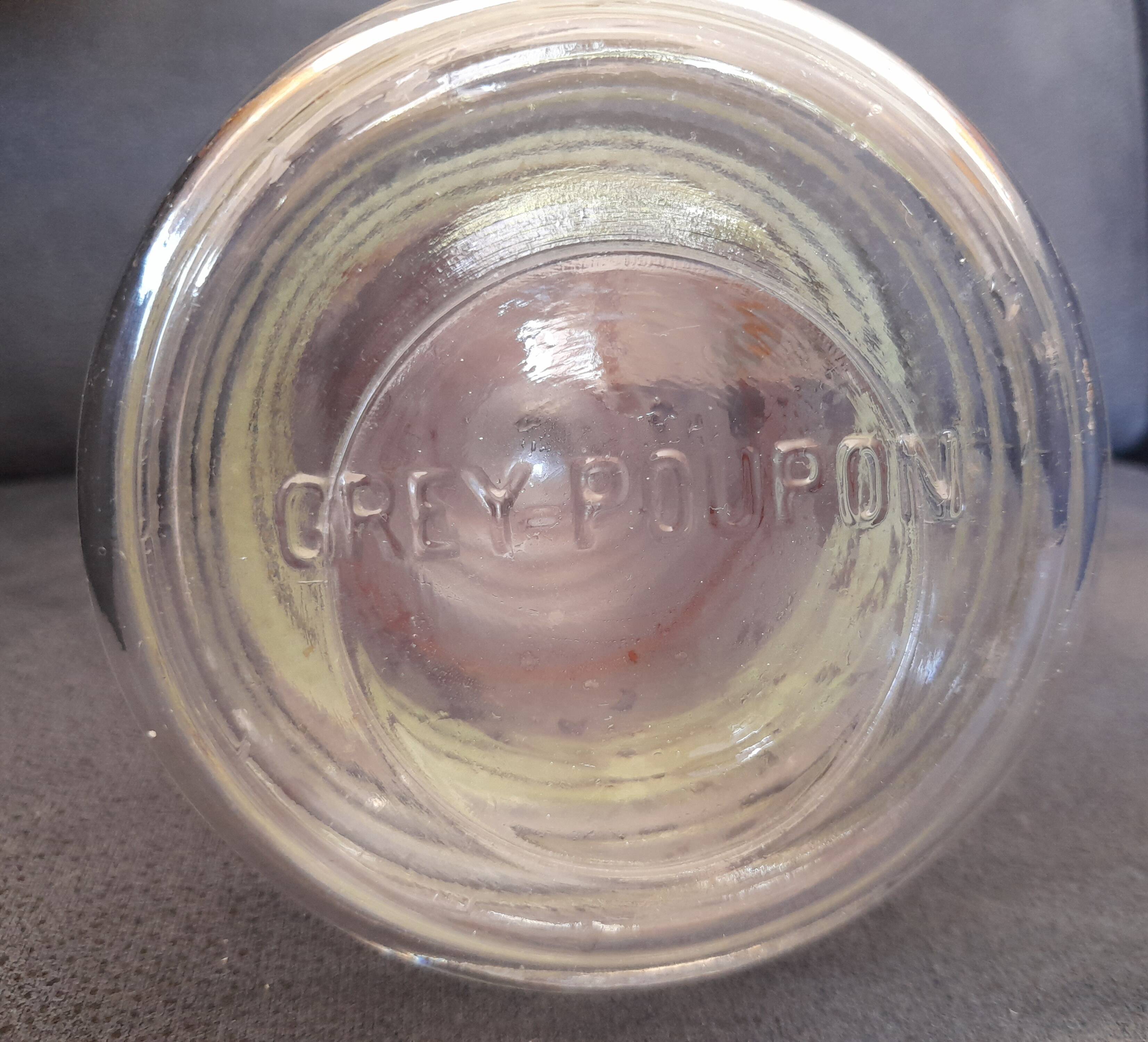 Carafe dorée granitée vert Art Déco Grey Poupon