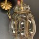 Old Venetian blown glass chandelier, Murano lighting fixture in wrought iron structure