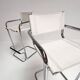 Set of 2 leather bar stools attributed to Mart Stam, 1970s