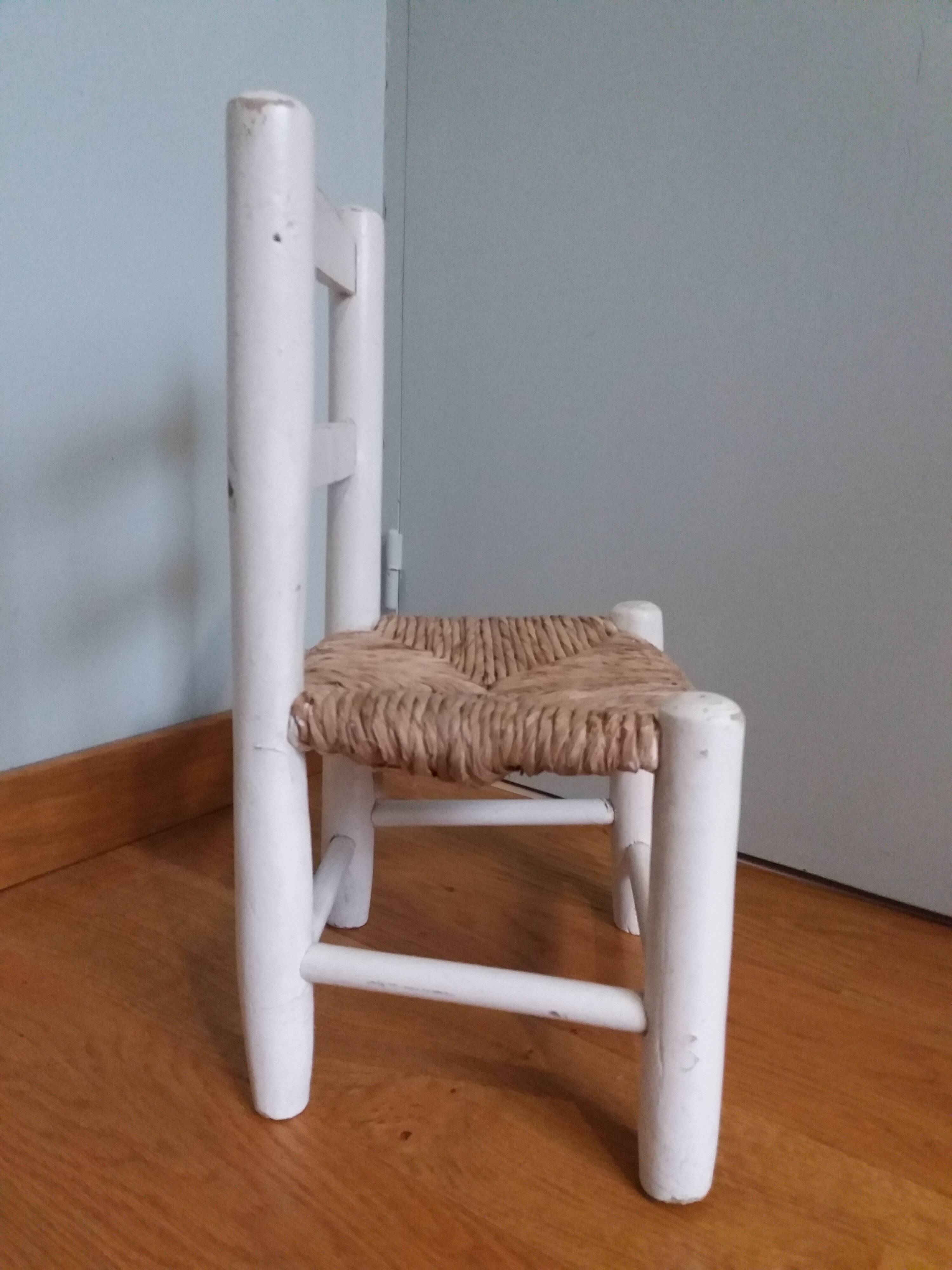 Chaise paillée enfant