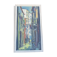 Signed Impressionist painting – Busy street scene