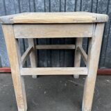 Rustic stool vintage raw natural wood 1950s