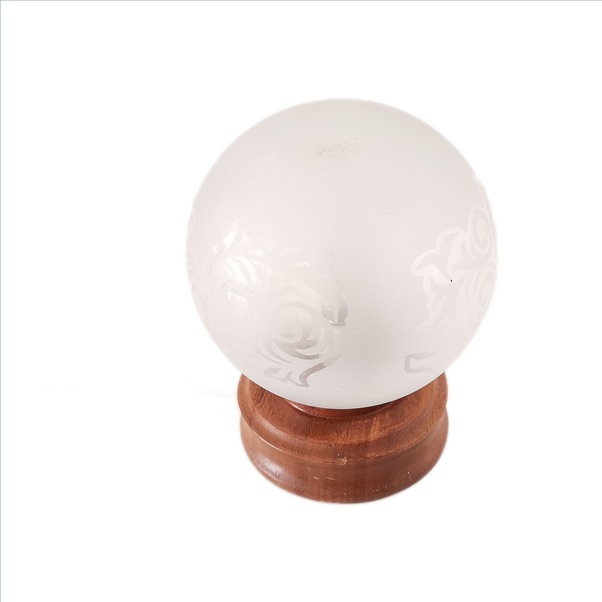 Small vintage 60s wooden table lamp