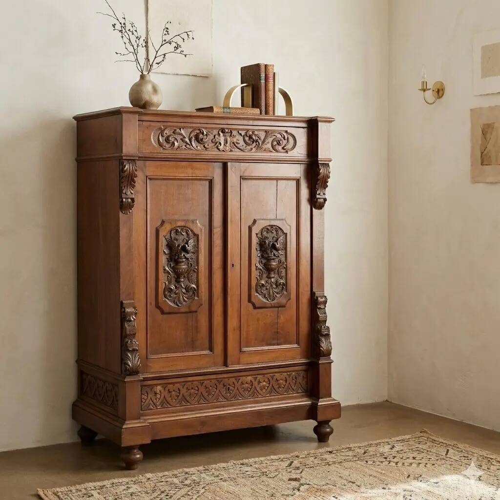 Antique neo-Renaissance walnut buffet, Italy, 19th century