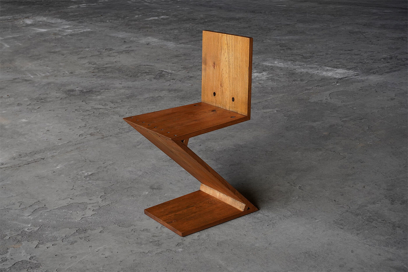 Gerrit Rietveld Zig Zag chair by G.A.v.d. Groenekan, The Netherlands 1960s