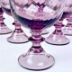 Set of 6 purple crystal wine glasses from the 70s/80s.