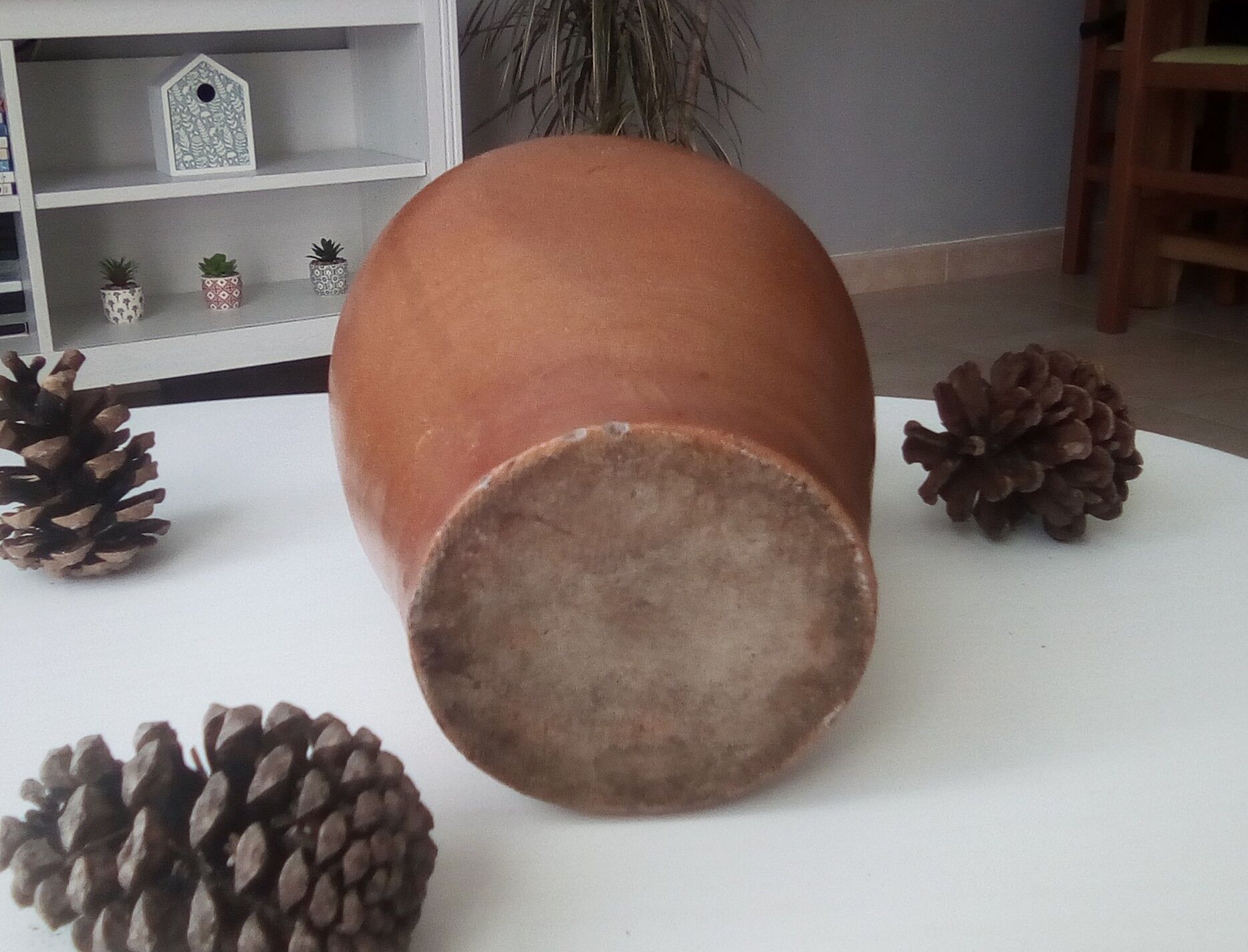 Old pitcher pitcher in varnished sandstone