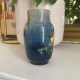 Small vase Montigny sur Loing, signed Boué