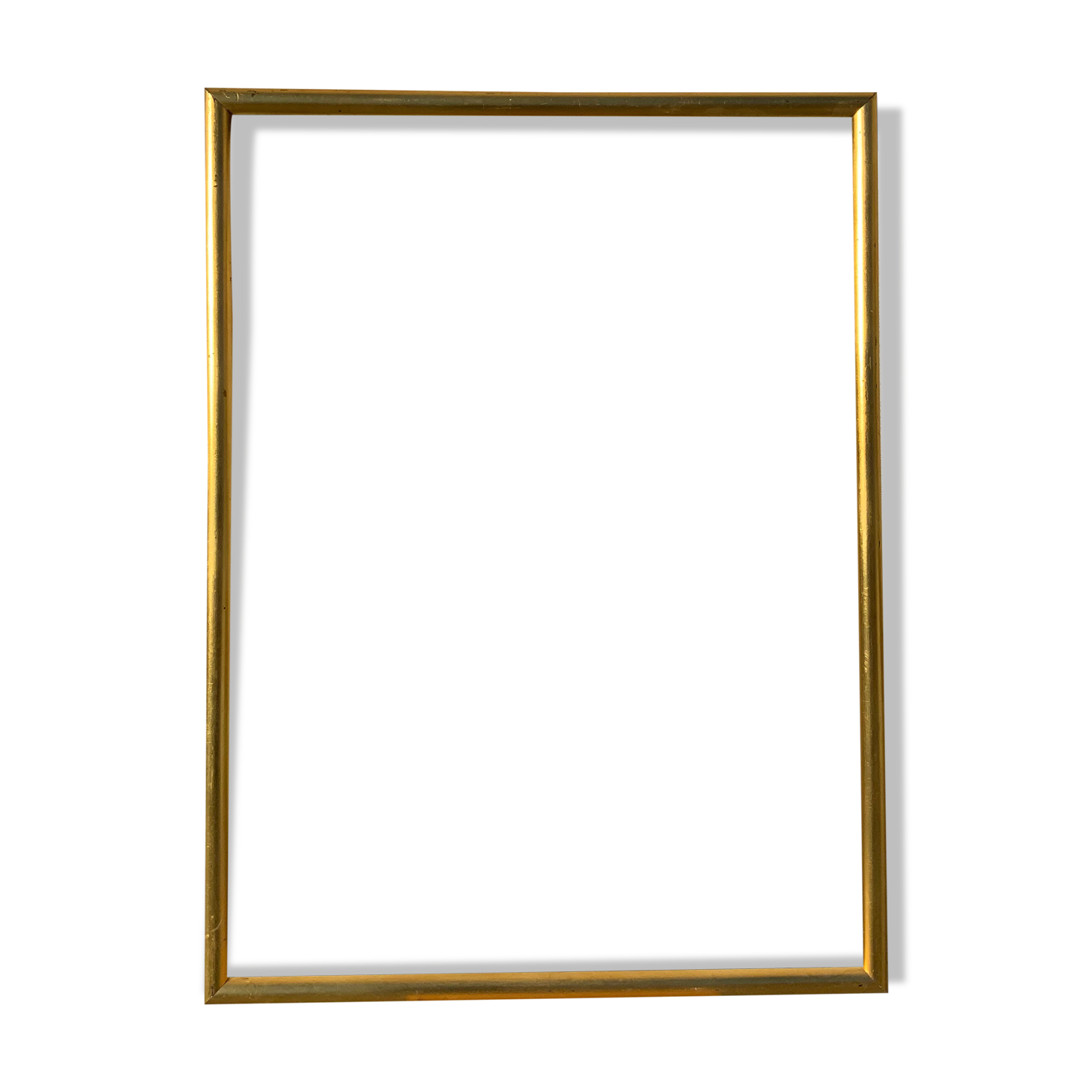 Old frame in gilded wood patina gold leaf