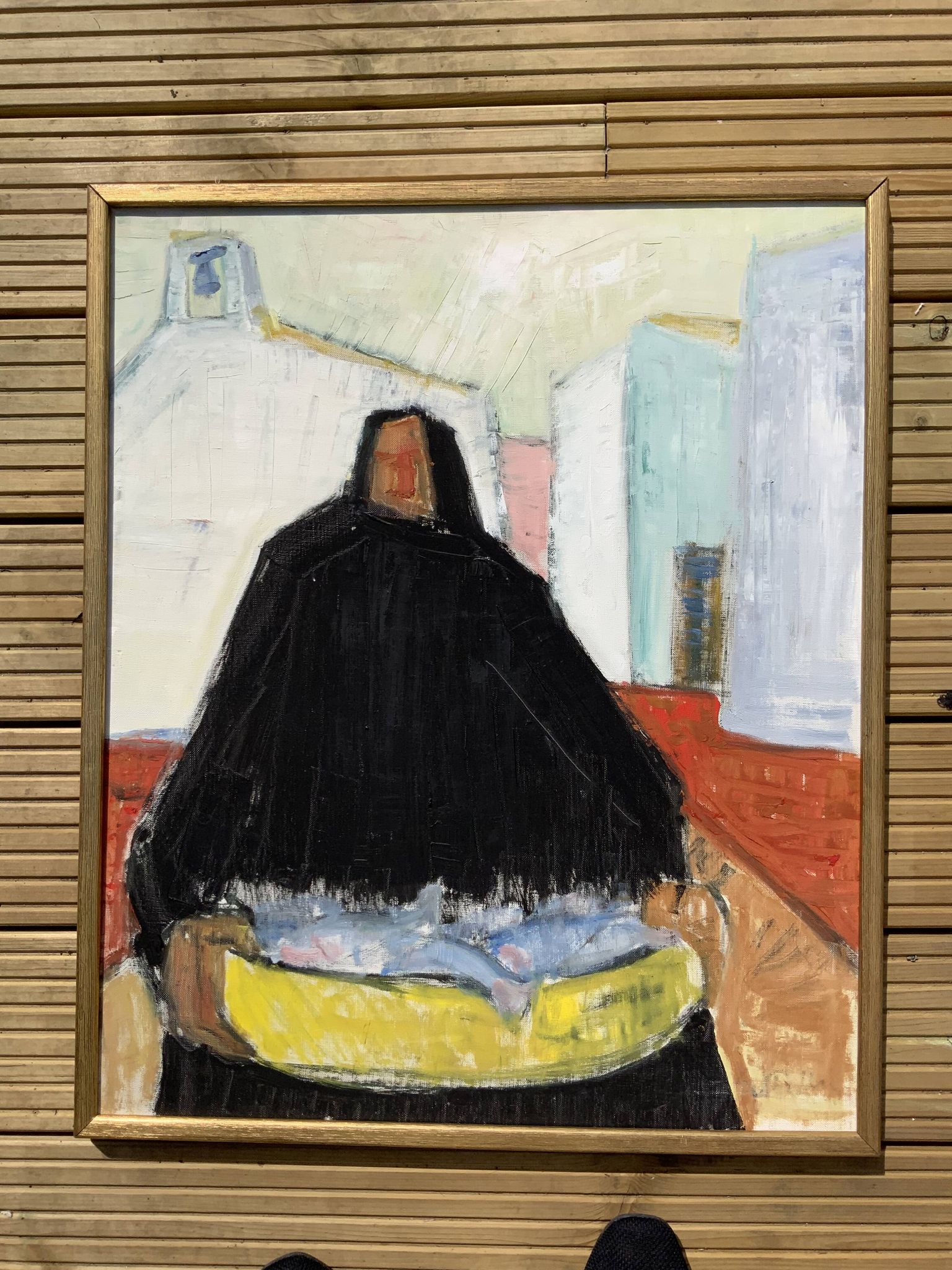 Stig Kellin Oil on Canvas Modernists Vintage oil painting  “ Seagull Bay”