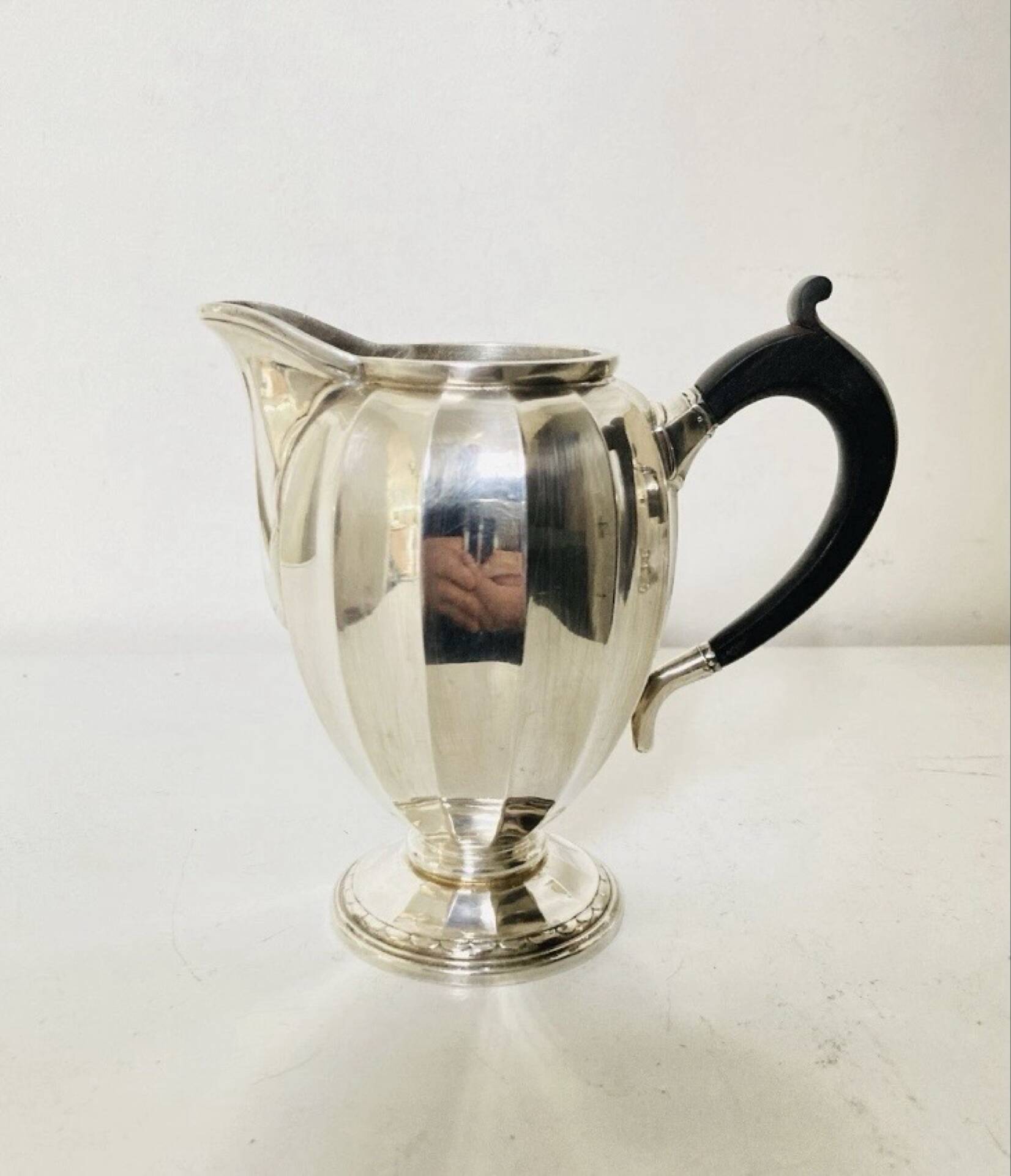 Art Deco milk jug CHRISTOFLE early 20th century in silver-plated metal with hallmark