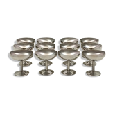 Lot of 12 stainless steel glaze cups