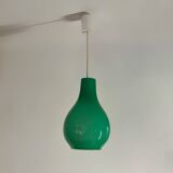 Green opaline chandelier design from the 70s