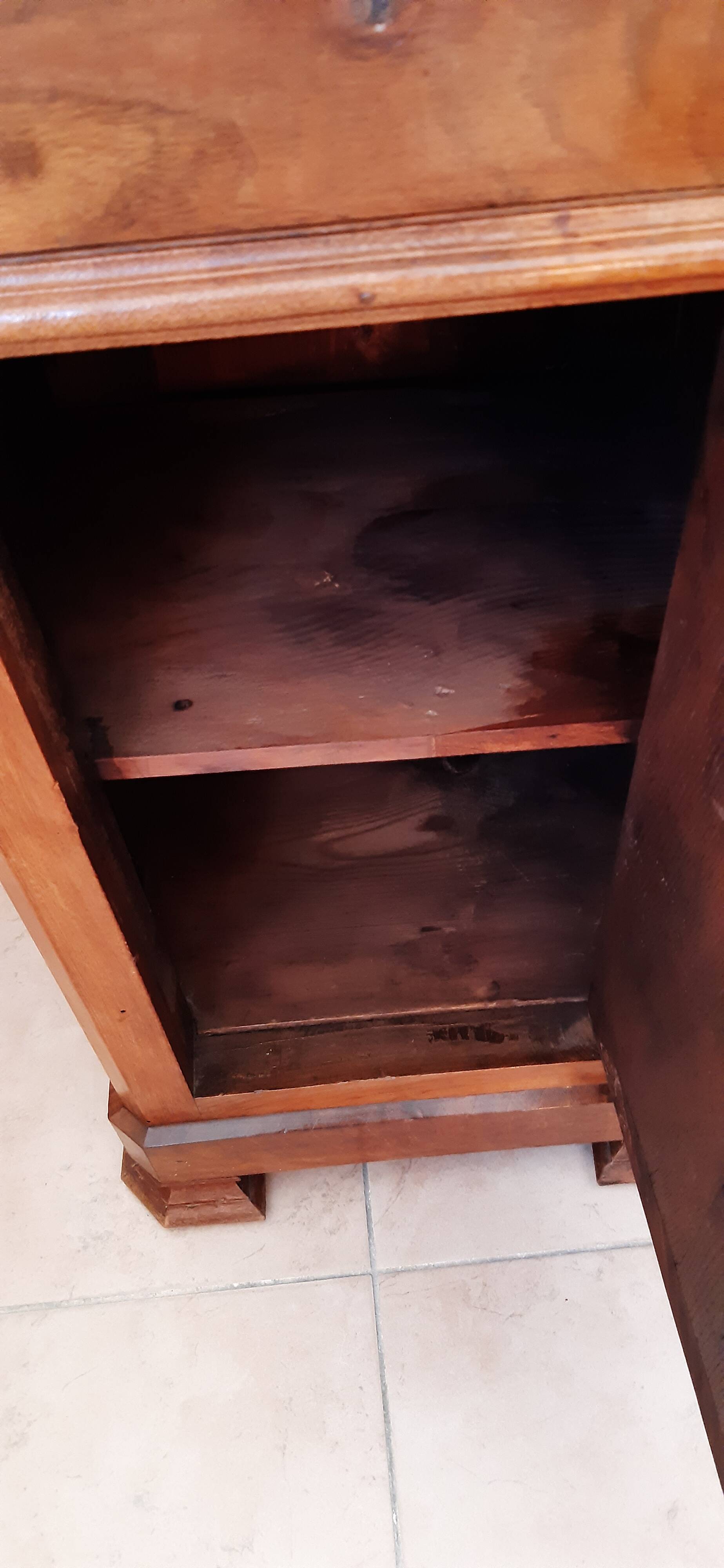 Vintage bedside table in Louis Philippe style