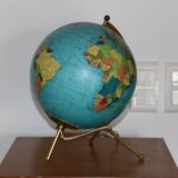 Globe terrestre lumineux taride verre 1969