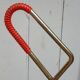 Perforated sheet metal umbrella stand and scoubidou