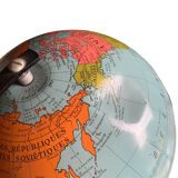 Globe rotating world map