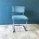 Series of 4 velvet & chrome chairs from the 90