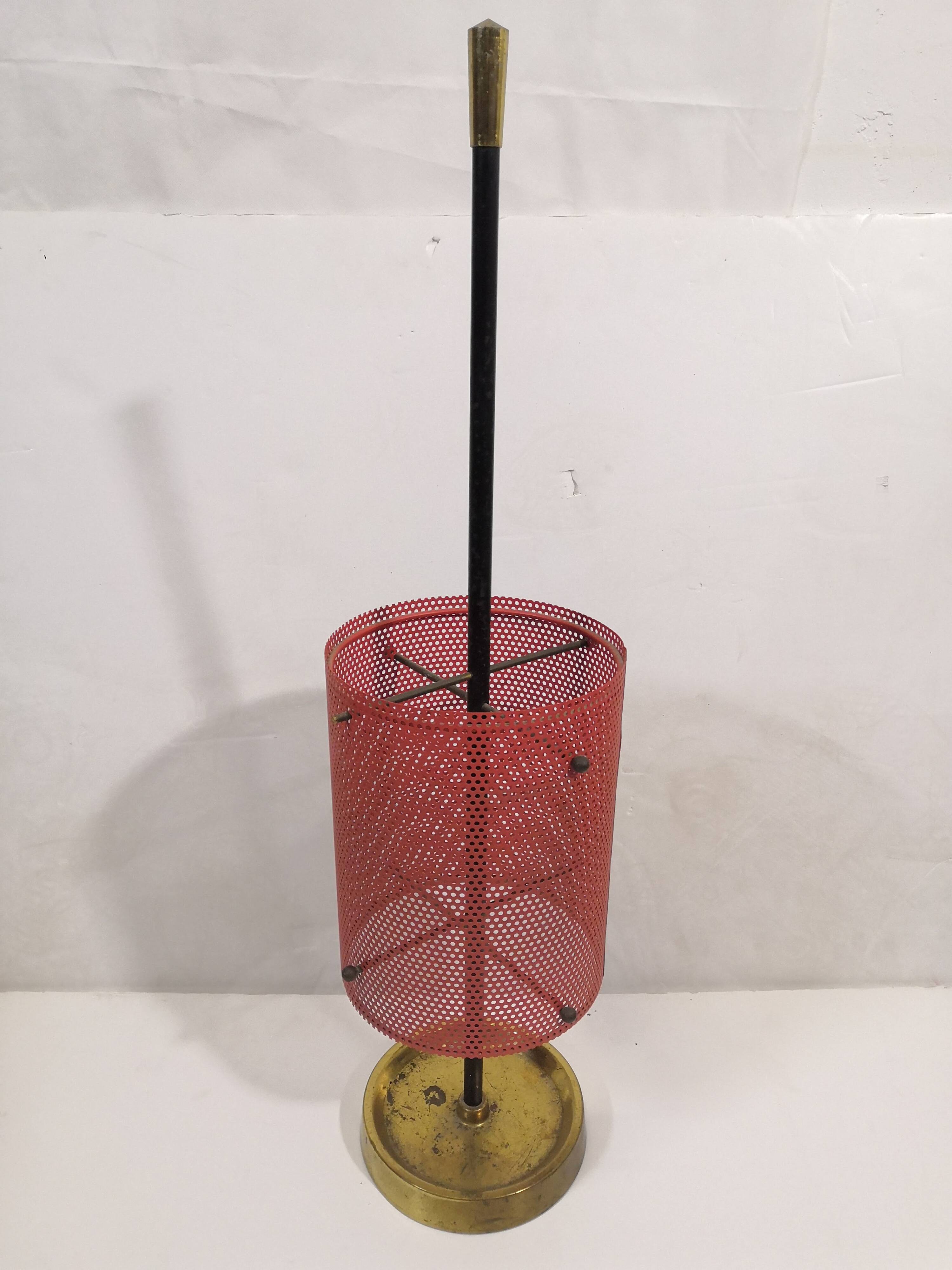Umbrella stand from the 50s in perforated sheet metal