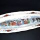 Sarreguemines large oval dish Obernai the snowball fight H. Loux