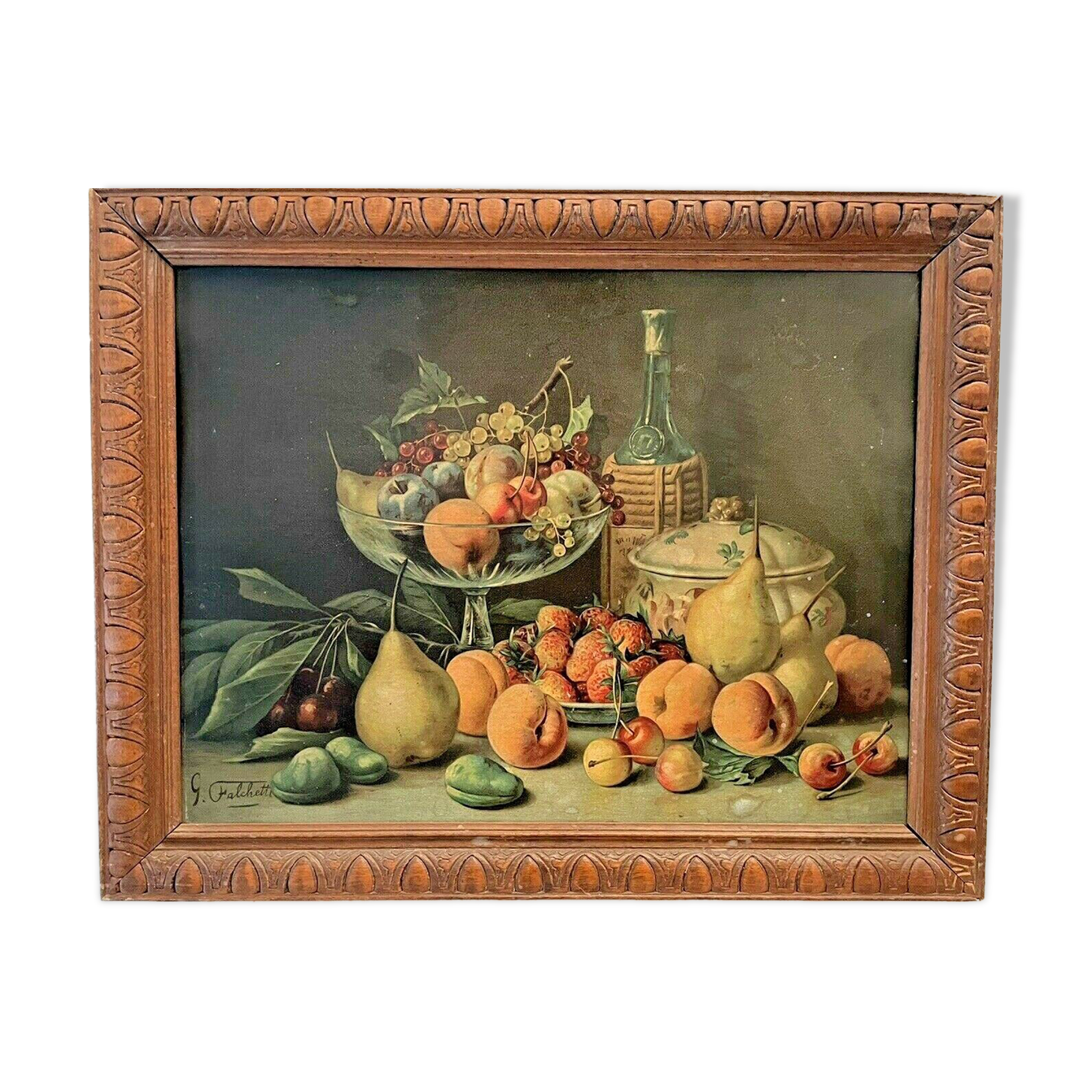 " g. falchetti ", still life with fruits