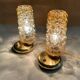 Pair Vintage  Lamps, Bedside, Bubble Glass