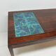 Scandinavian Coffee Table 1960, In Rosewood and Ceramic Tiles