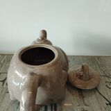 Enamelled ceramic elephant teapot