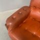 Set brutalist, Brazilian style leather lounge chairs, 1960s