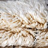 Beni Ouarain Moroccan Berber rug with black diamonds New 210 x 140 cm