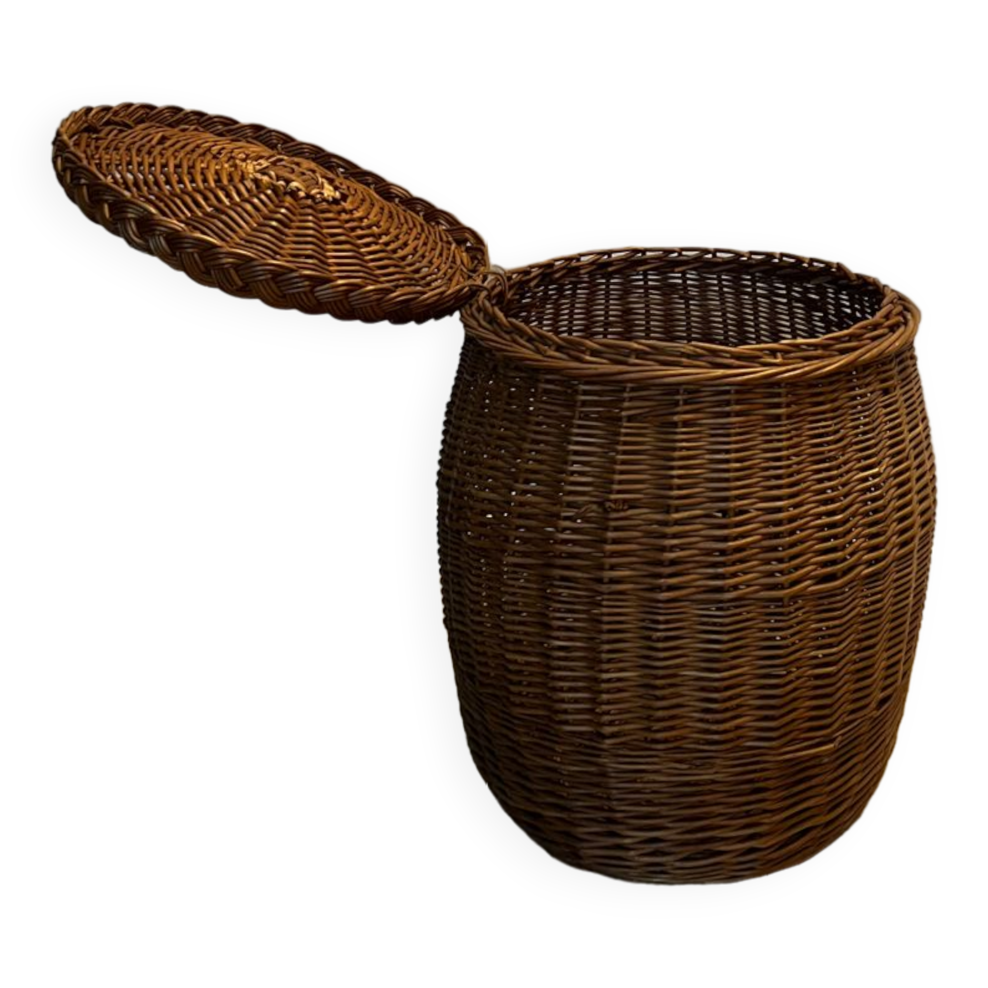 Basket stool wicker box