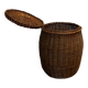 Basket stool wicker box