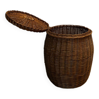 Tabouret panier boîte osier