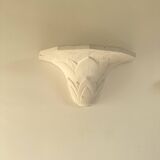 Pair of plaster wall sconces, palmette decoration, 20th century