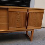 Wooden sideboard of the 70s u-shaped footing