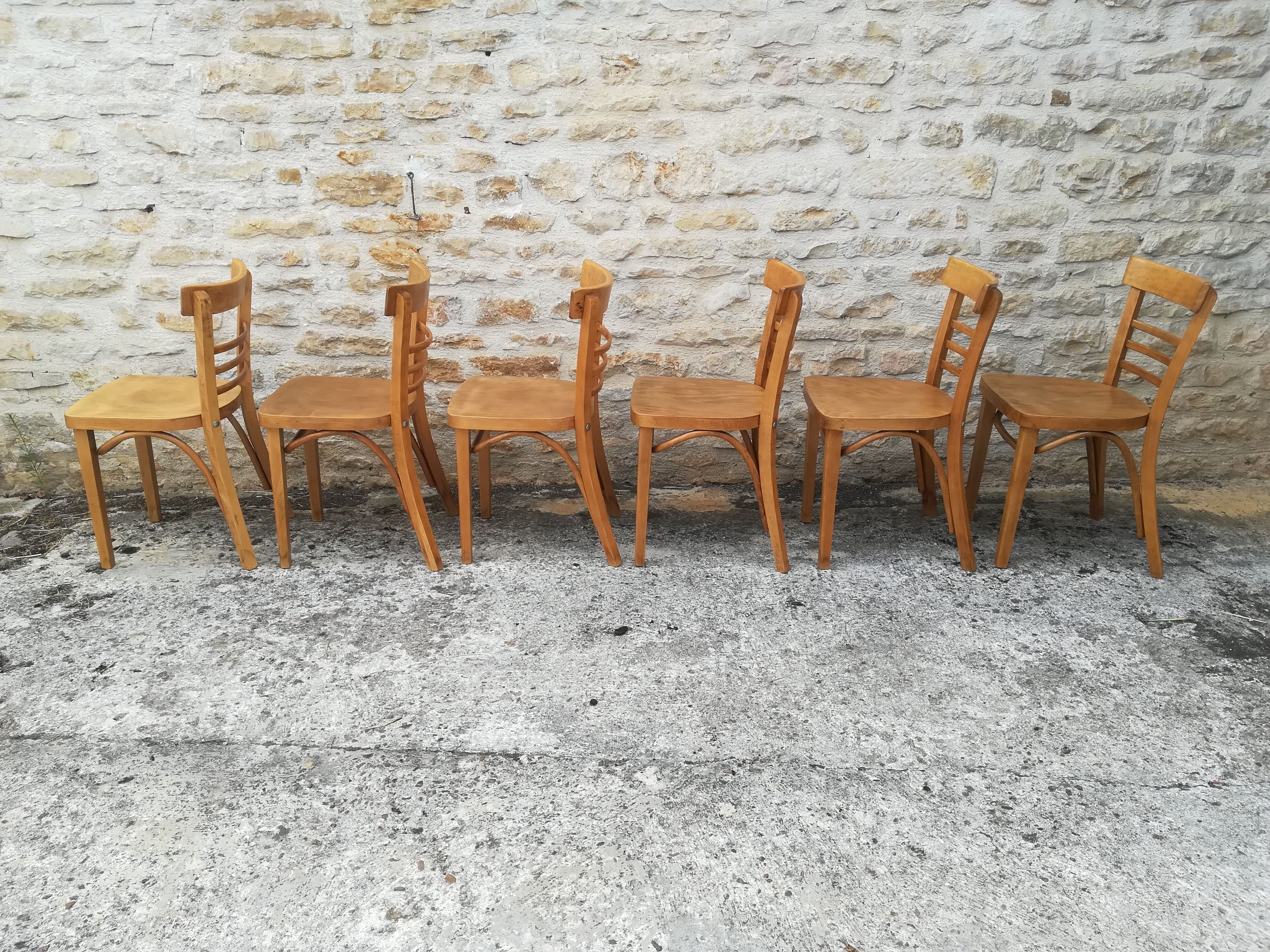 12 refinished bistro chairs