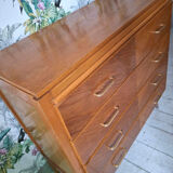 Vintage chest of drawers with compass feet, old furniture