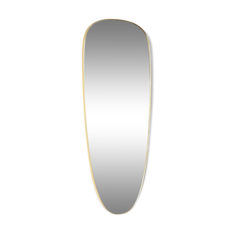 Vintage brass mirror, H78cm