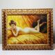 Tableau "Nu au coussin" "La paresseuse" d'après Daniel Hernández Morillo