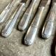 6 Art Deco knives in silver metal
