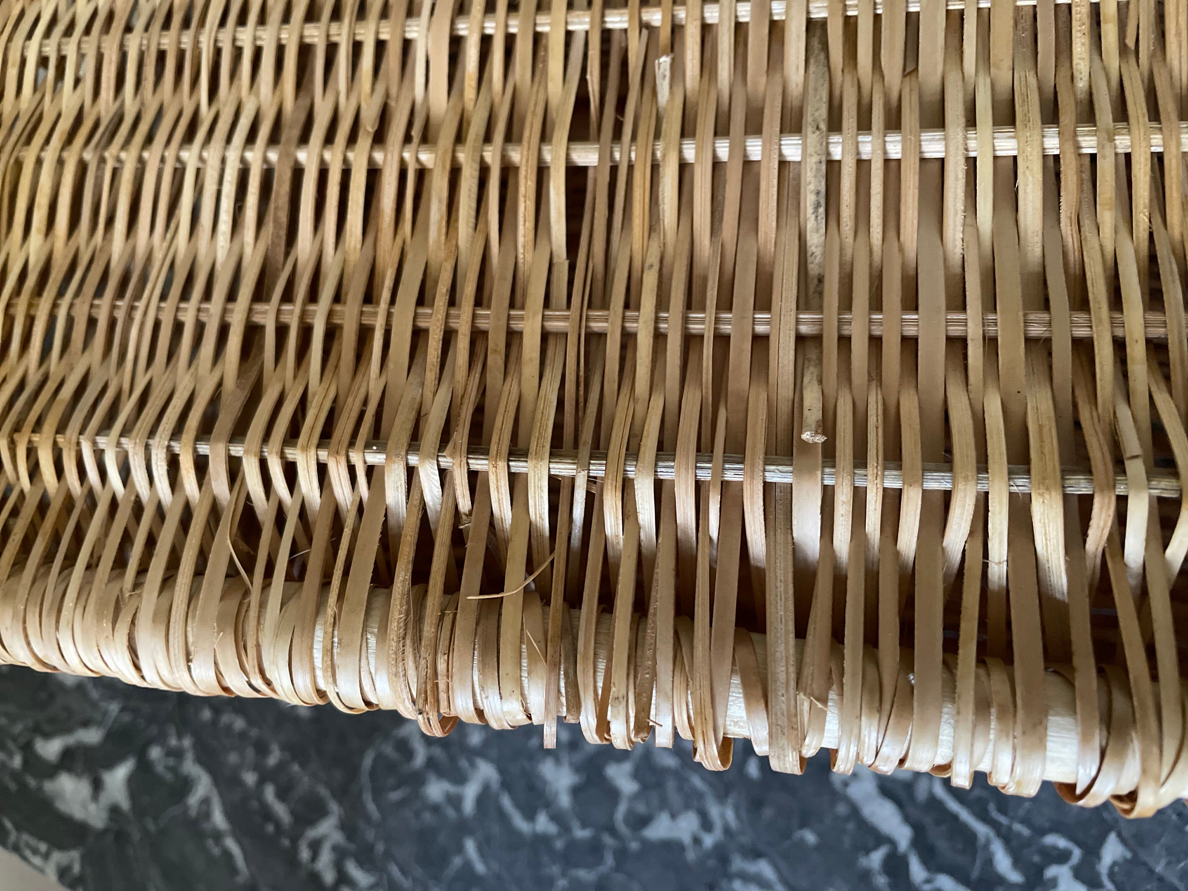 Bamboo and rattan shelf 2 doors