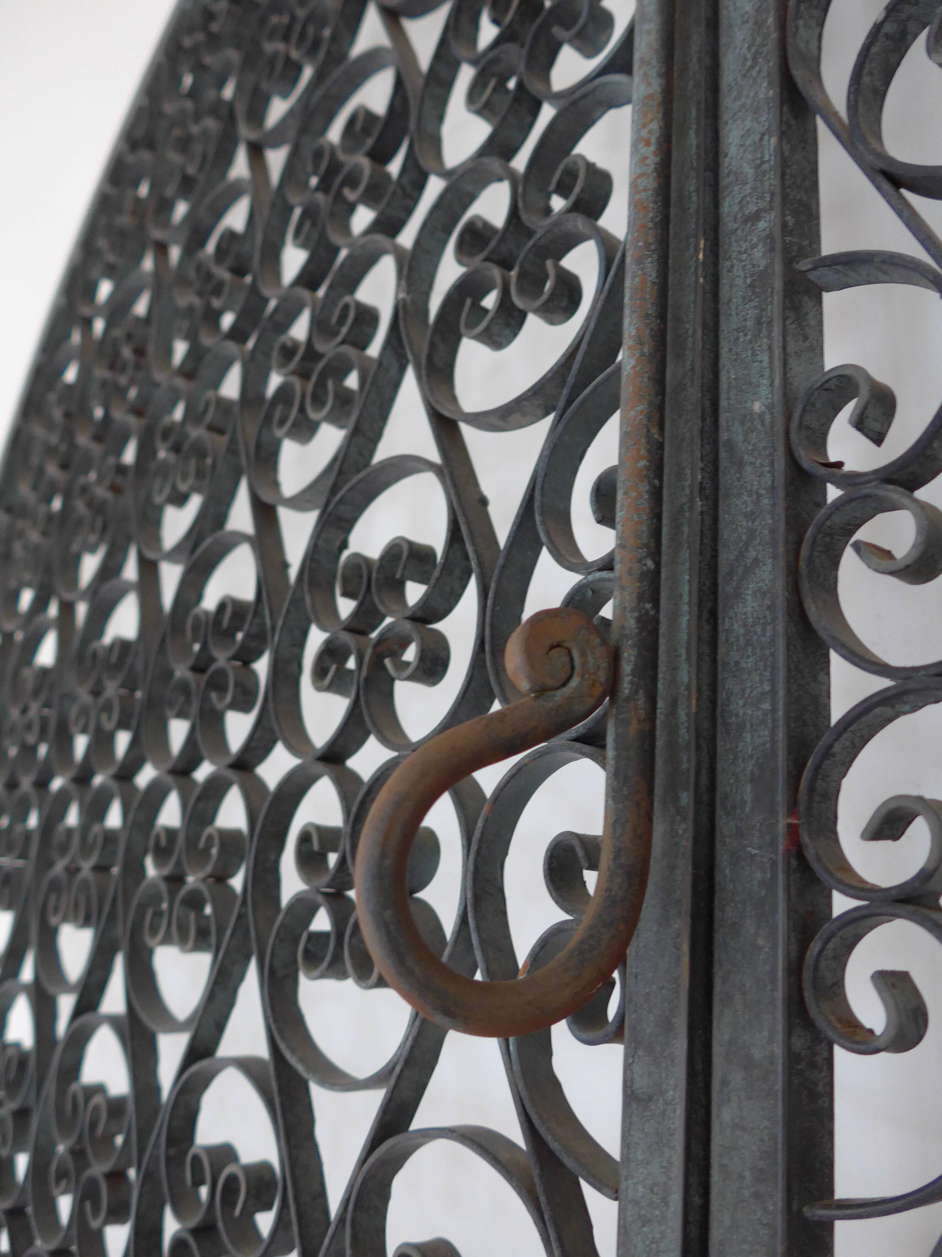 Double wrought iron door