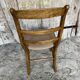 Set of 3 Antique BAUMANN Chairs Wood + Vintage Fabric Cushion Seat