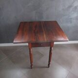 Antique oak folding side table