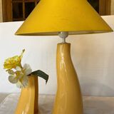 Ceramic table lamp and decorative pot 1980