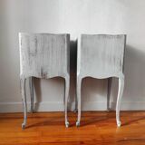 Pair of patinated bedside tables