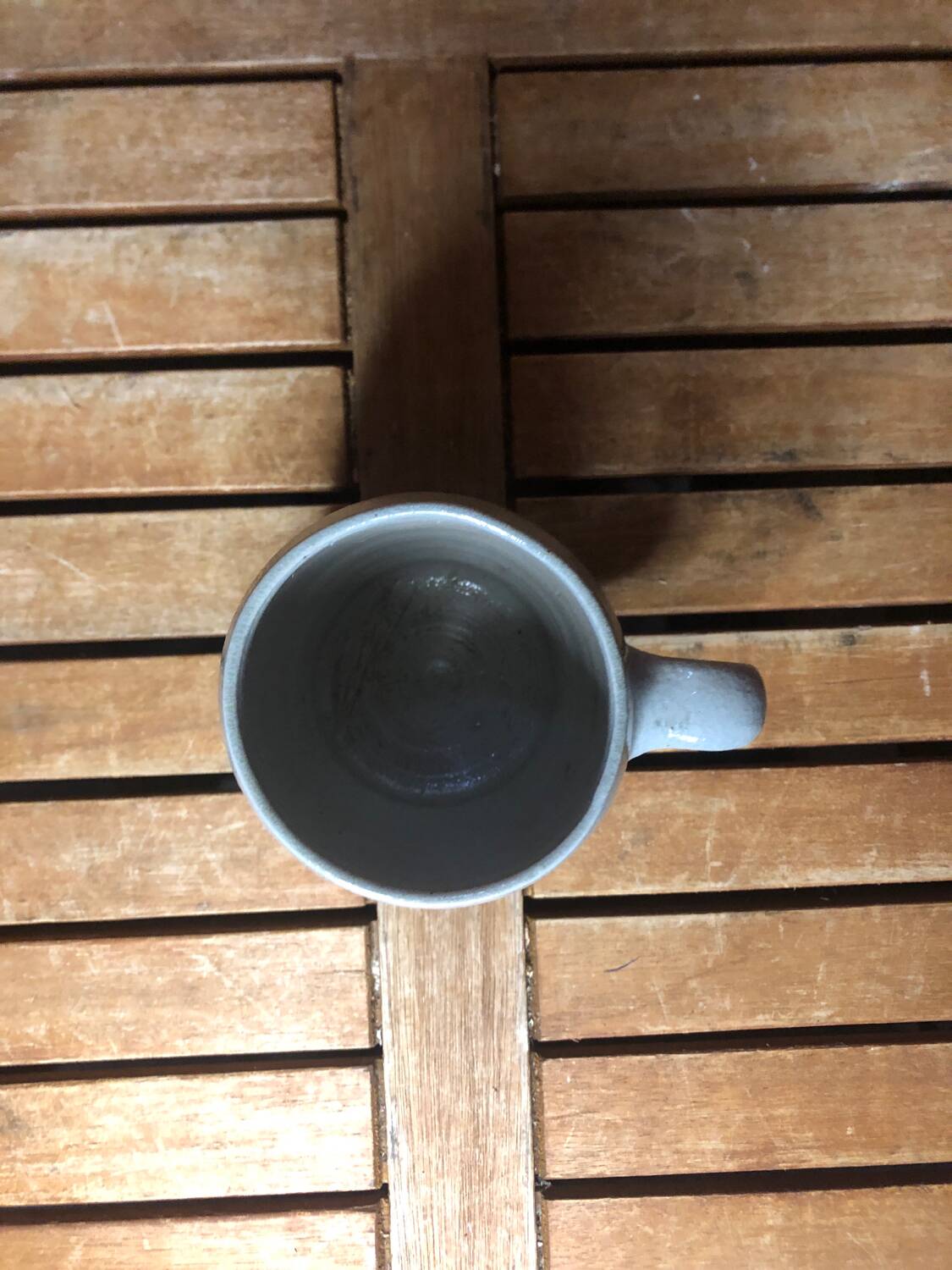 Old BETSCHDORF Tankard Gray Blue Sandstone Vintage #A604