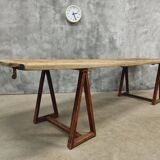 Antique trestle table XXL garden table 89 x 308 cm