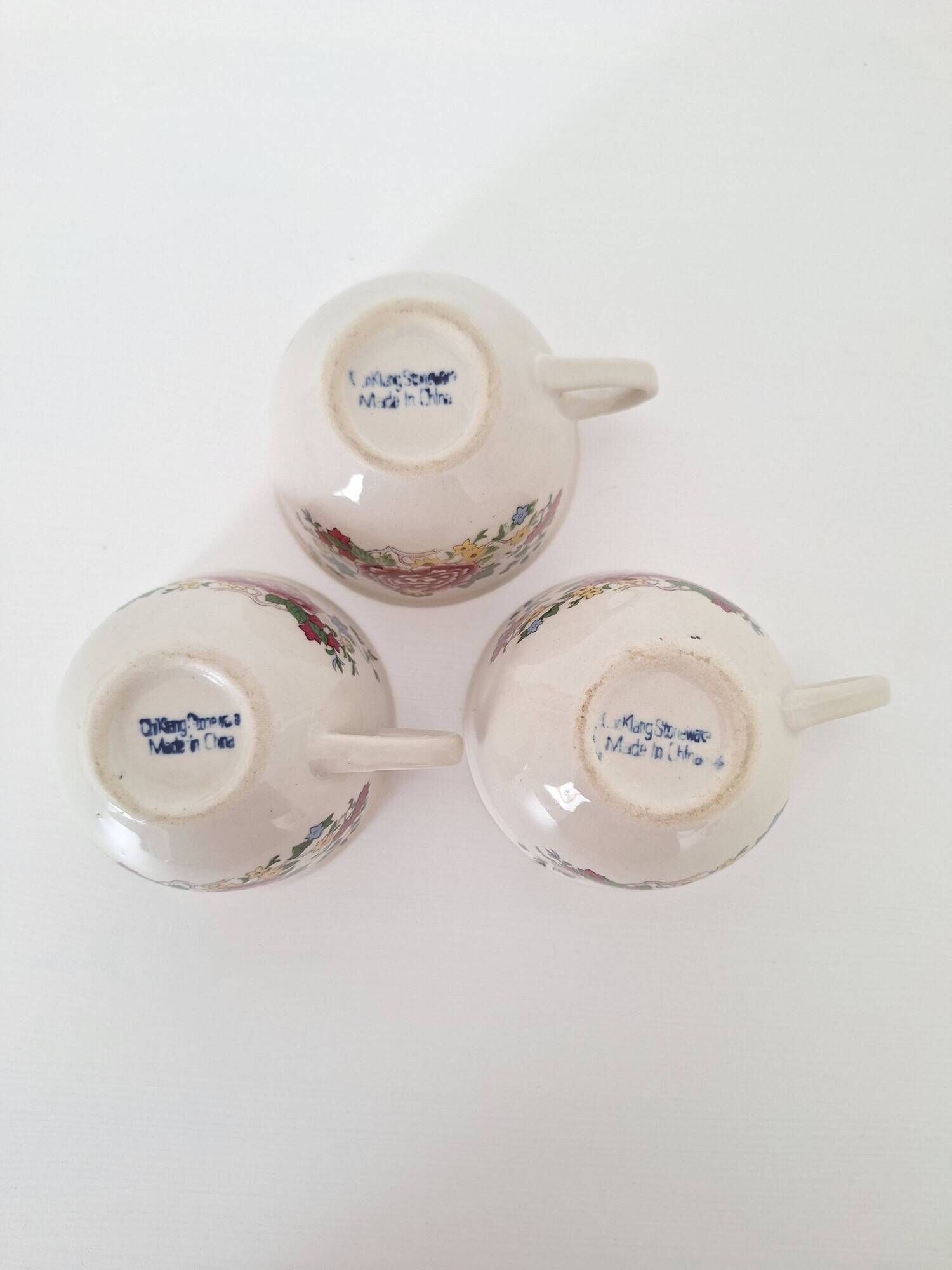 Tasses à fleurs Chi Kiang Stoneware