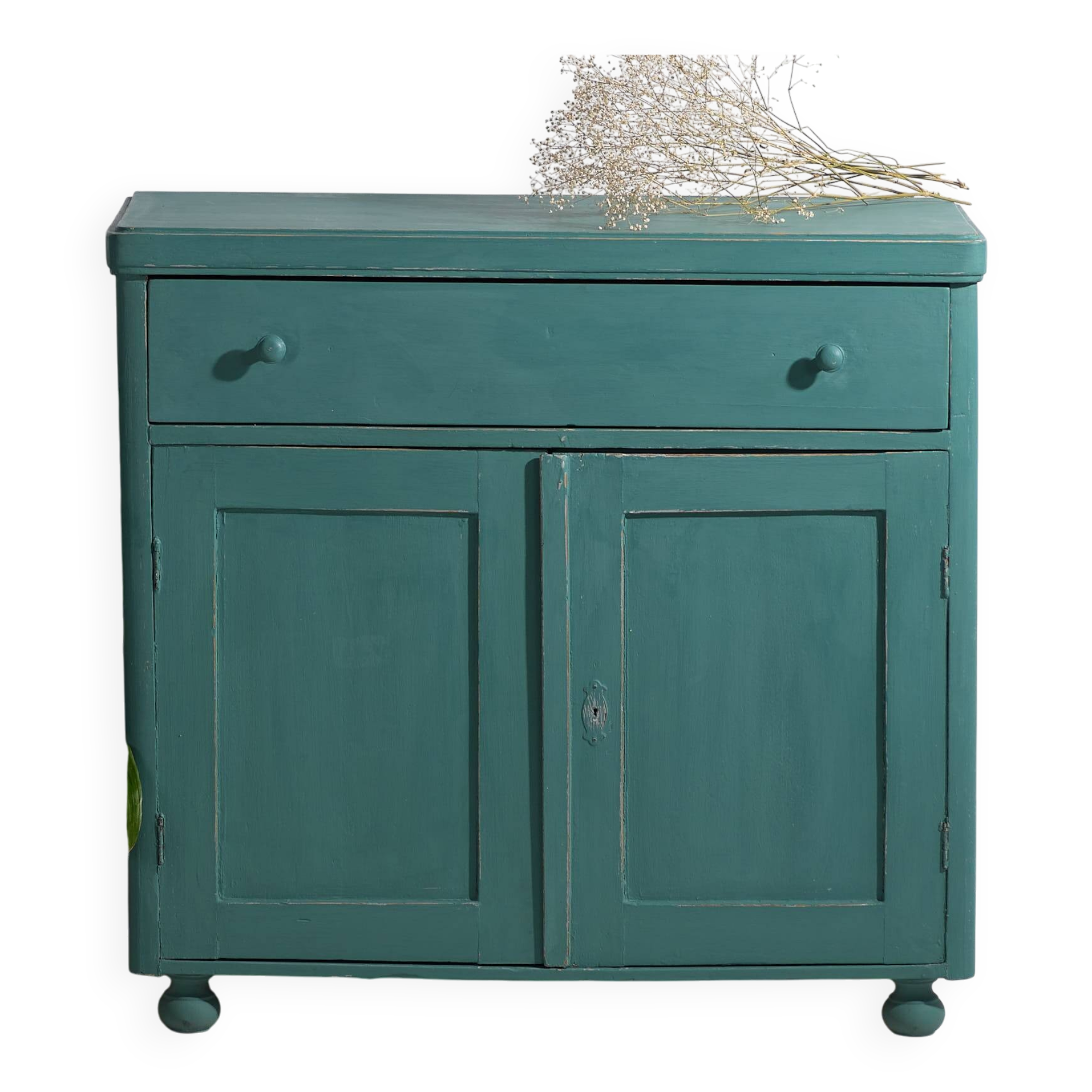 Antique Emerald Green Bedroom Chest of Drawers (c.1920) #4